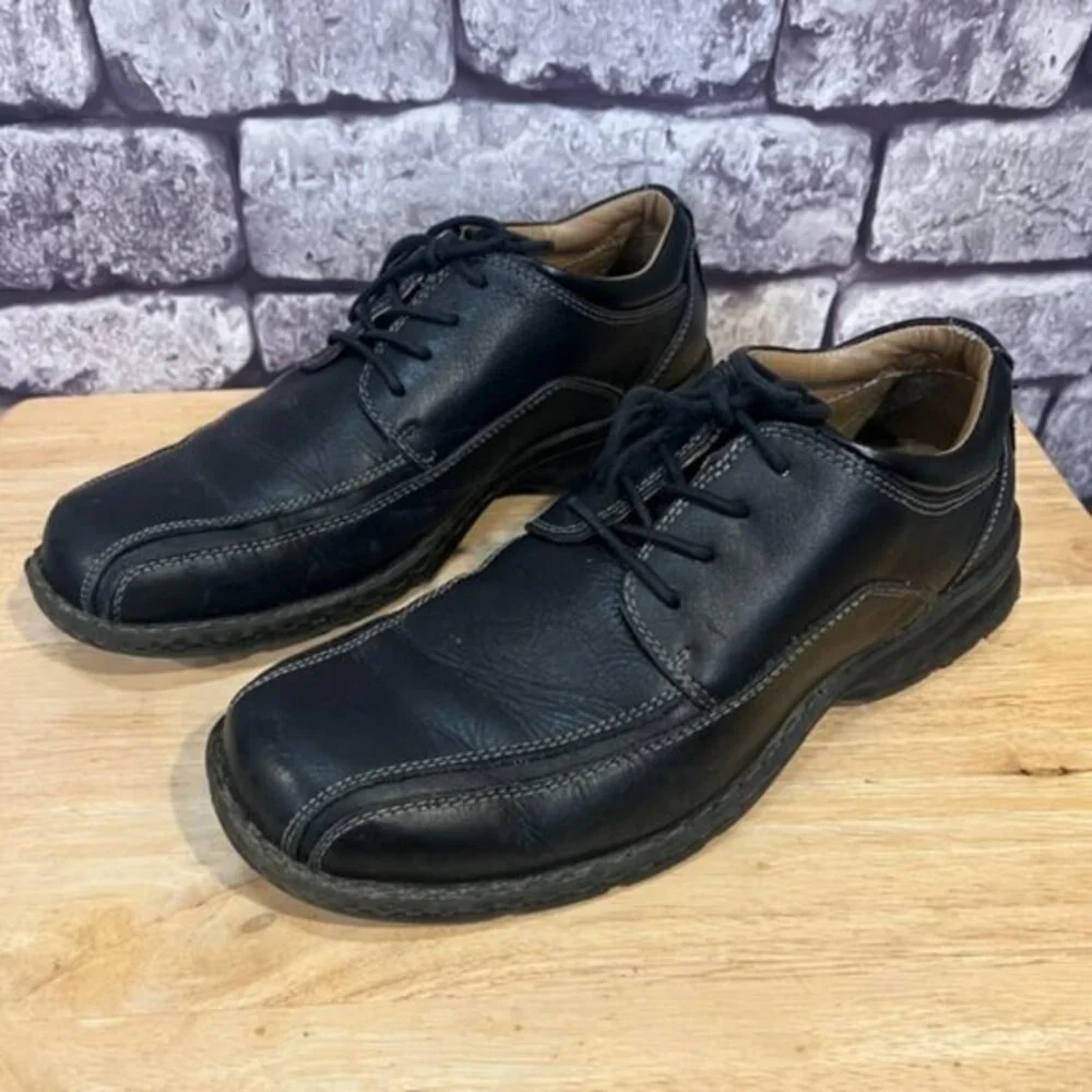 Dockers Men's Lace Up Black Leather Shoes Size 9